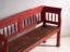 Antique red painted pine bench with turned back – Central Europe, circa 1900 – Benches, Rustic (photo 19 of 40)