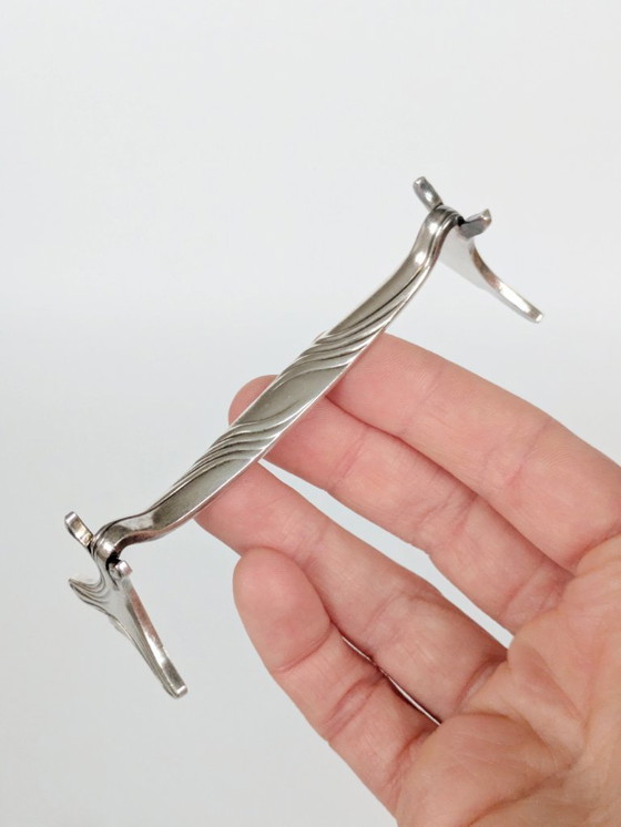 Image 1 of Lot de 6 repose-couteaux Christofle en métal argenté, décoration de table Art nouveau française