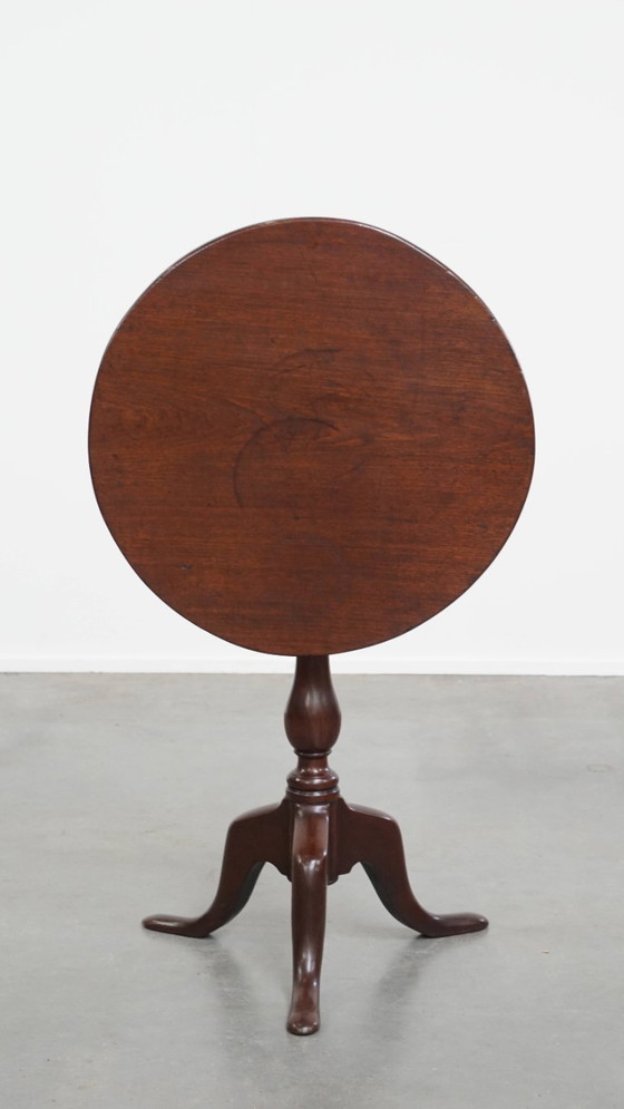 Image 1 of Antiker englischer runder offener Vogelkäfig mit kippbarer Tischplatte/Weintisch