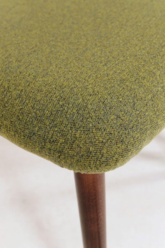 Image 1 of Sillas de comedor escandinavas de bouclé verde, juego de 6
