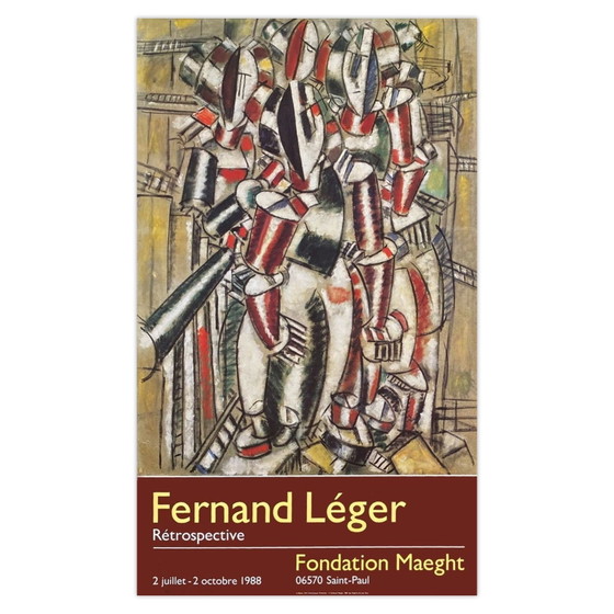 Image 1 of Fernand Léger-Ausstellung – Maeght-Stiftung – Retrospektive III-Plakat 1988