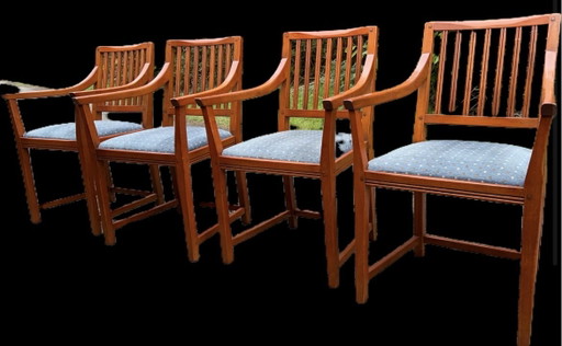 4 Schuitema Jugendstil Esszimmer Armlehnstühle