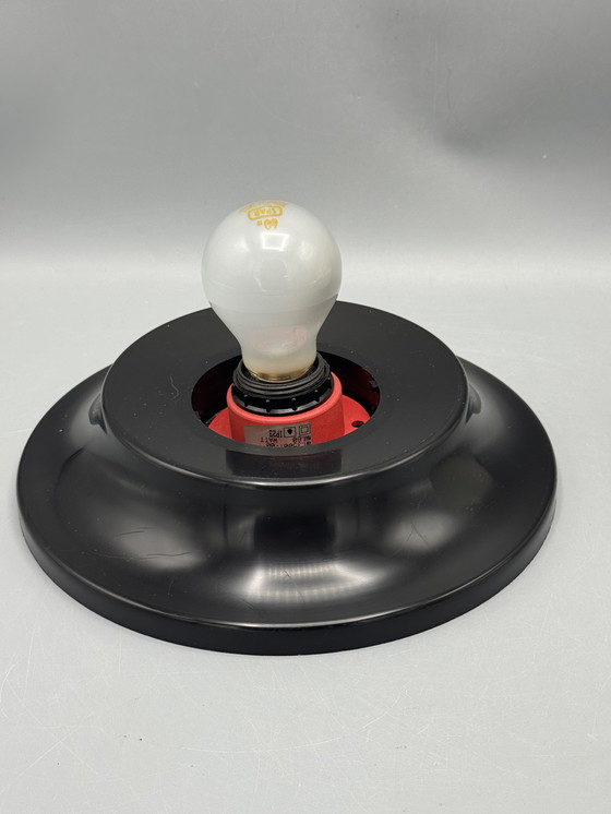 Image 1 of Plastic ceiling lamp in a modern black and white design