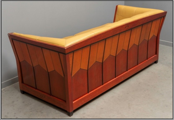 Schuitema Art Deco Sofa Modell Lawrence – 3-5 Sitzer Sofas, Leather, Wood (photo 2 of 5)