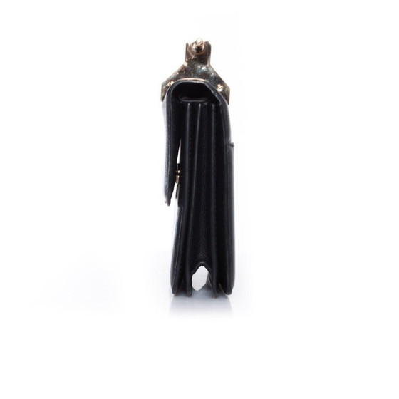 Image 1 of M2malletier, pochette La Fleur du Mal in pelle nera.
