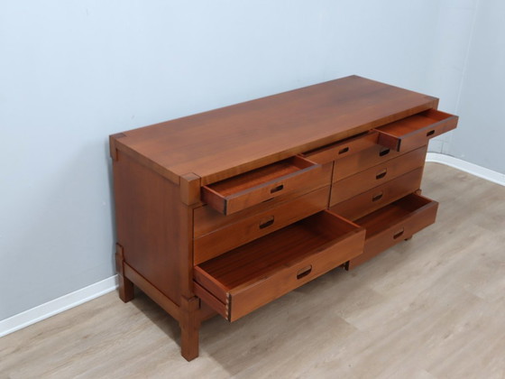 Image 1 of Italian Mid-Century Rationalist Walnut Multi-Drawer Sideboard 1970s