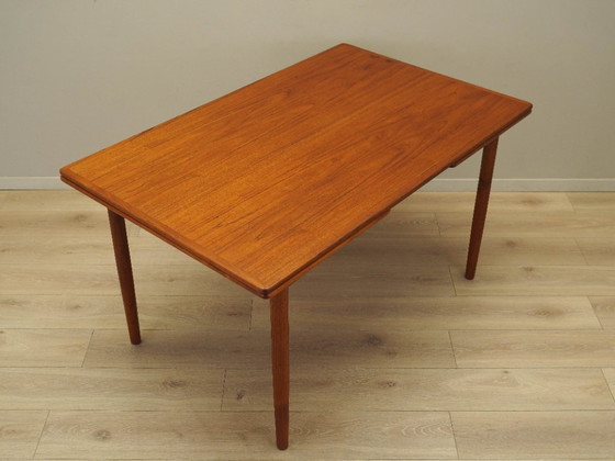 Image 1 of Teakholztisch, dänisches Design, 1970er Jahre, hergestellt in Dänemark