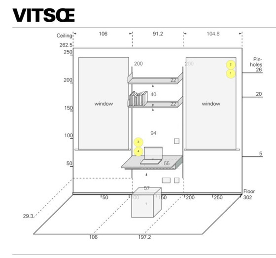 Image 1 of Parete attrezzata Vitsoe con scrivania