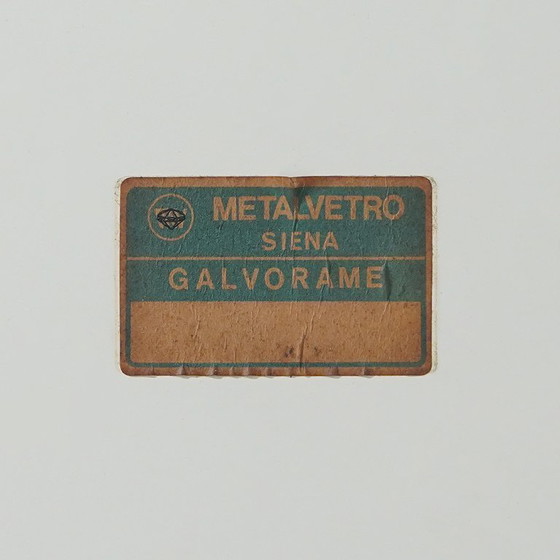 Image 1 of Espejo de pared con marco de cristal curvado de Metalvetro, década de 1970.