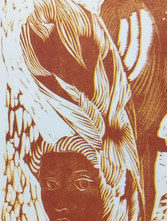 Baudelaire, La sainte jeunesse: Complete folder with linoleum by Carla Tolomeo ex. 75/75, 63x45 cm (photo 7 of 15)