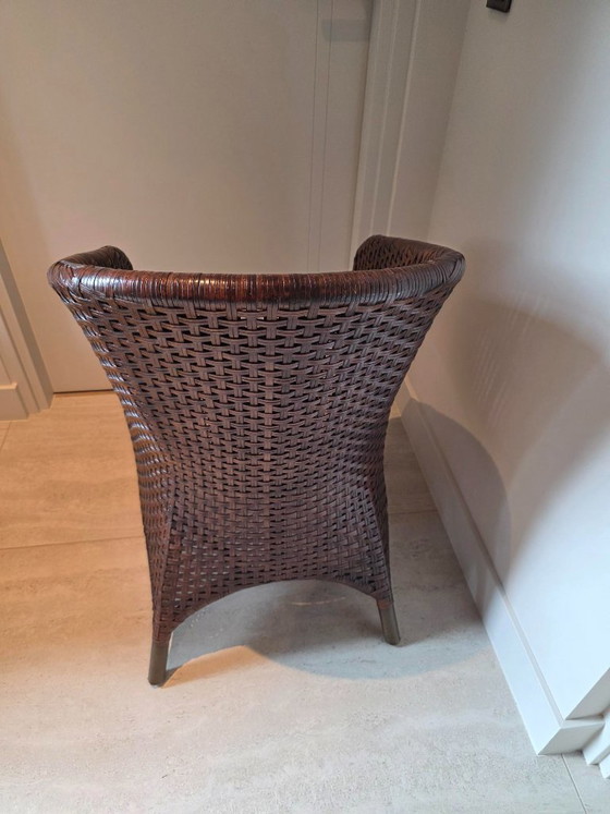 4 M Design Dark Brown Woven Leather Dining Chairs – M Desighn (photo 11 of 17)