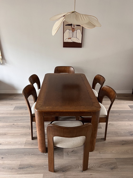 Image 1 of Beautiful brutalist set of 6 chairs and table