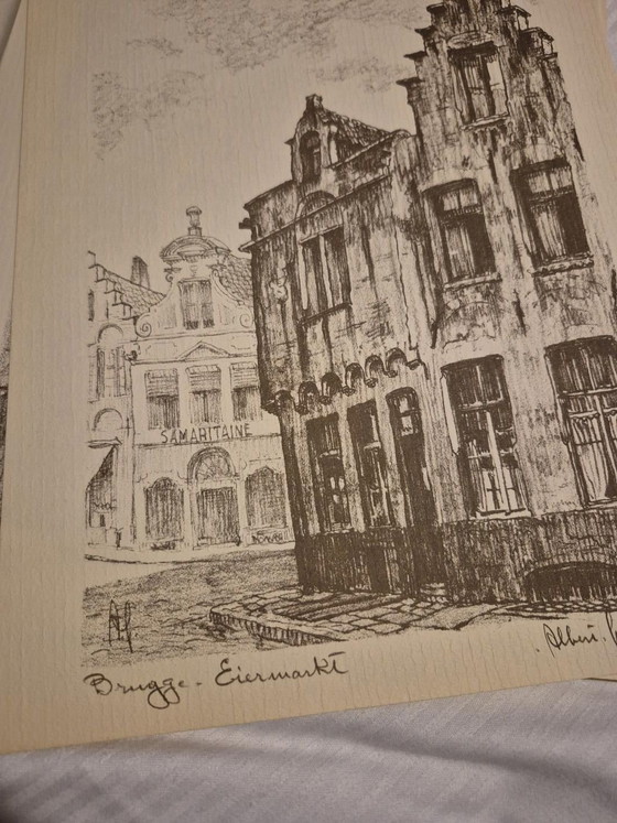 Litografías de Albert Goethals, Arte, Papel, Beige (foto 14 de 15)