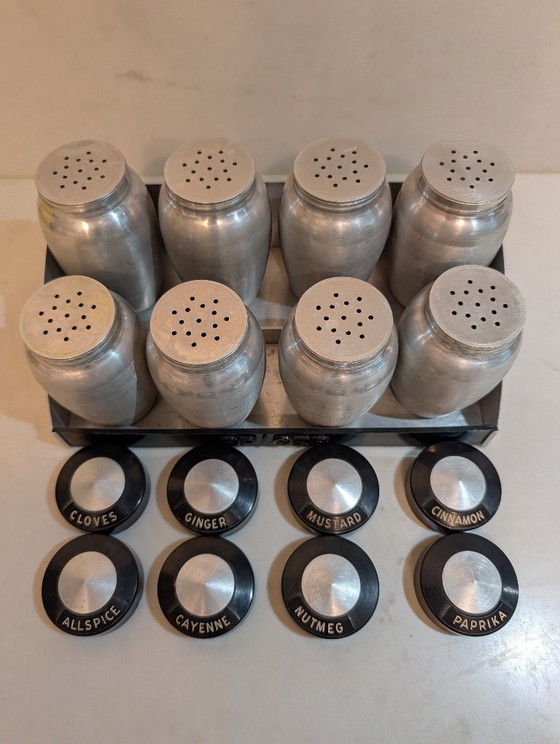 Vintage Fifties American Kromex Spice Rack MCM – Kitchen accessories, Plastic, Aluminium (photo 4 of 8)