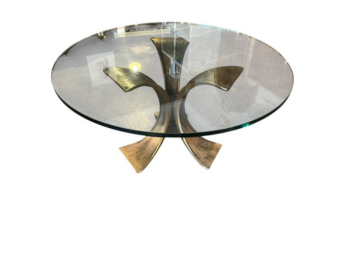 Tavolino da caffè in bronzo di Luciano Frigerio