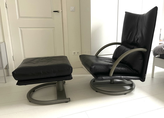 Sillón y reposapiés Rolf Benz Torino – Sillones, Leather, Metal (photo 5 of 15)