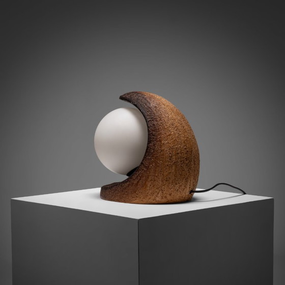 Eartly Ceramic Table Lamp by Doria Leuchten, Germany, 1970s – Glass (photo 6 of 11)