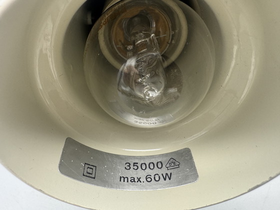 Image 1 of Projecteur vintage crème avec base chromée