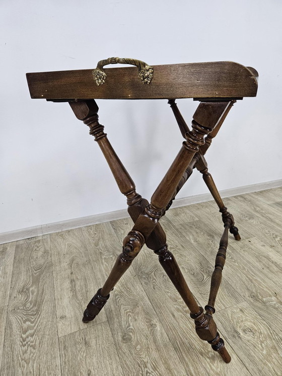 Eclectische Bijzettafel met Afneembaar Dienblad, 19e eeuw (photo 6 of 16)
