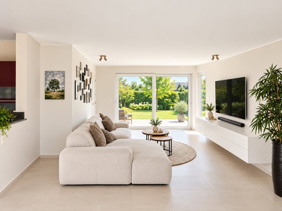 Designer Wall-Mounted Unit / TV Unit ALEA – 300 cm – white lacquer – new price ± €6,000 – TV furniture, Wood (photo 5 of 5)