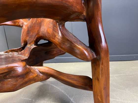 Image 1 of Grande set di sedie in radice di ulivo, anni '60