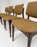 Set Van 4 Massief Houten Deense Stoelen, 1970's