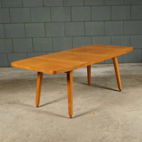 Image 1 of Table basse vintage en noyer – réglable – années 1970