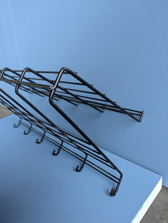 Image 1 of Vintage metal wall coat rack 1970s