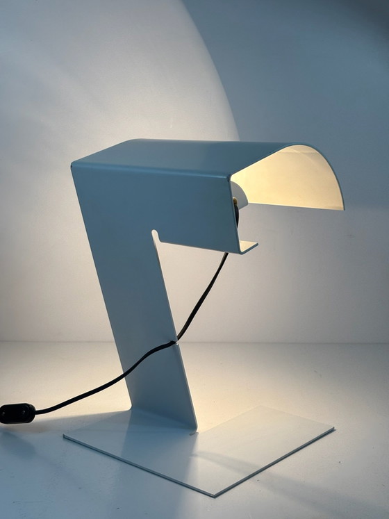 Table Lamp Blitz Trabucco Vecchi Volpi for Stilnovo 1972 Lacquered Aluminum, Metal, White (photo 5 of 15)