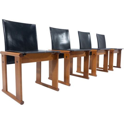 Set of 4 vintage chairs by Afra and Tobia Scarpa, Italy 1960s