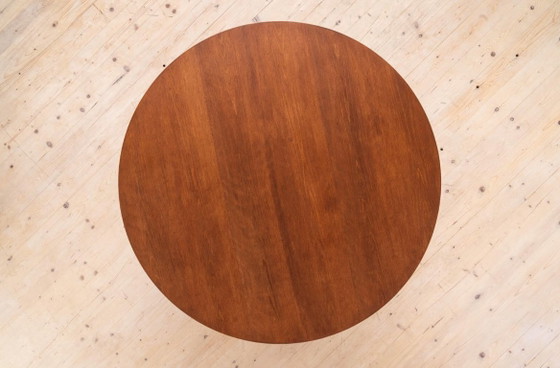 Mid Century Modern Round Dining Table, 1960s, Czechoslovakia, in Eero Saarinen Manner – Dřevotvar Jablonné (photo 4 of 5)
