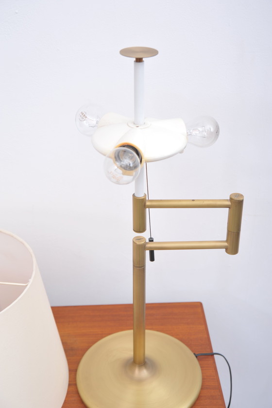 Image 1 of Brass table lamp with swivel arm (1970s)