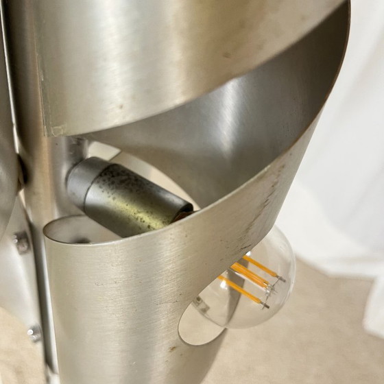 Image 1 of Brushed aluminum floor lamp, Space Age style, 1970s