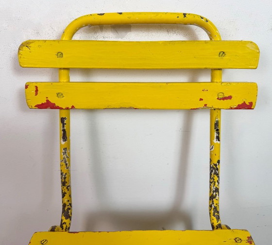 Image 1 of Vintage gele industriële stoel, jaren 60