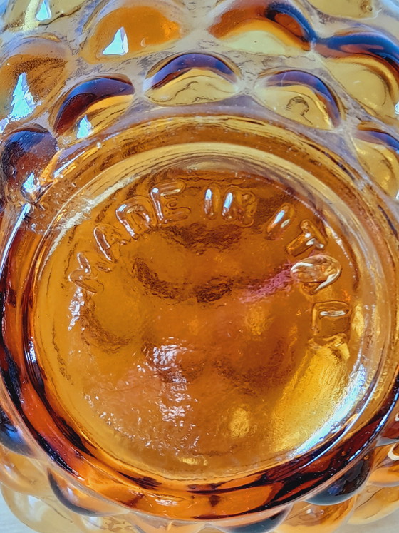 Image 1 of Italiaanse karaf van amberkleurig glas, Empoli, 1970