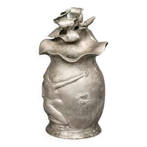 Massive vase signed "Iris" in the Art Nouveau style. – vazen, Crystal, Glass