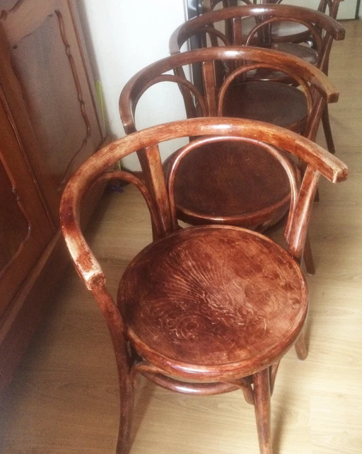 5x Thonet Café/Eetkamer Stoelen opknapper