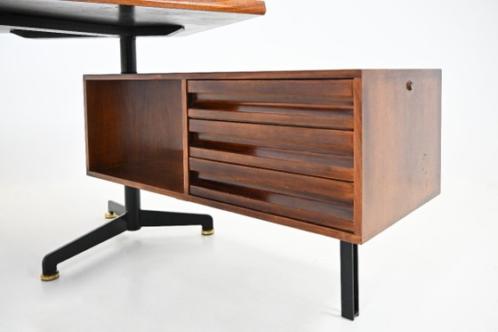 T96 Desk Boomerang by Osvaldo Borsani for Tecno, 1960s – Metal, Wood (photo 8 of 13)