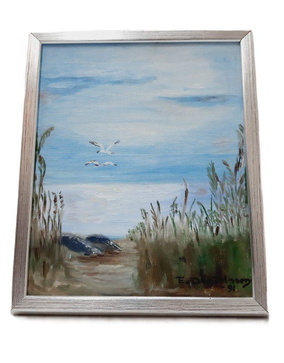 Image 1 of Dipinto ad olio d'epoca su tela