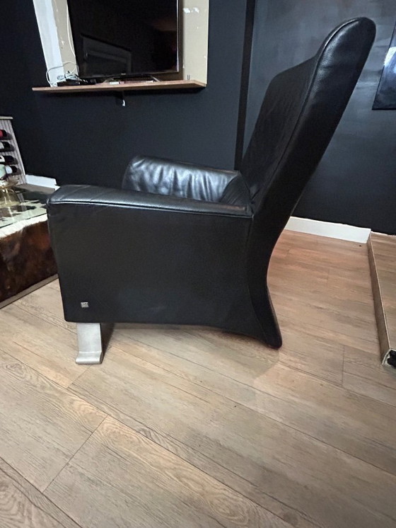 Image 1 of Poltrona Rolf Benz 322 - pelle nera