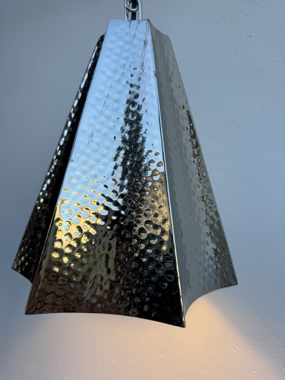 Lampada a Sospensione Moderna in Metallo Cromato Martellato – Lampade a sospensione, Chrome (photo 14 of 14)