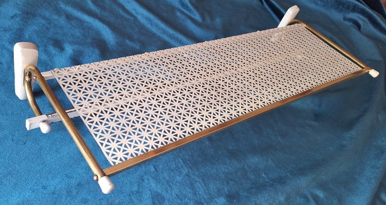 Image 1 of Kleider- und Hutständer aus Messing und perforiertem Metall, 1960er Jahre