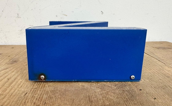 Image 1 of Vintage Blue Plastic Illuminated Letter Z, 1970s