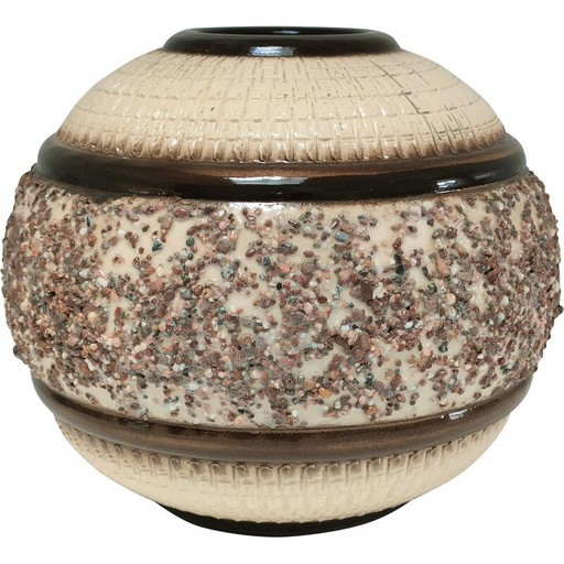 Vintage-Kugelvase aus Art-Deco-Keramik