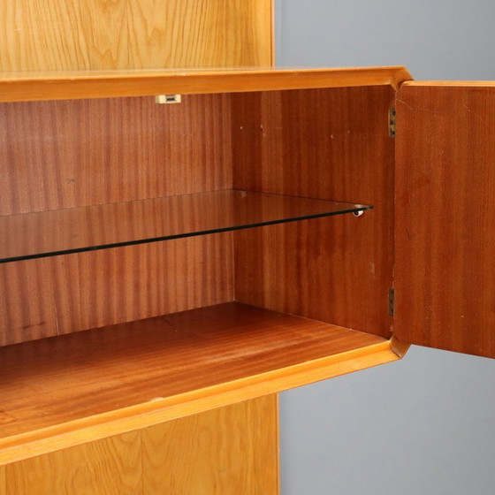 Esdoornhouten wandboekenkast uit de jaren 60 – Boekenkasten, Wood (photo 4 of 16)