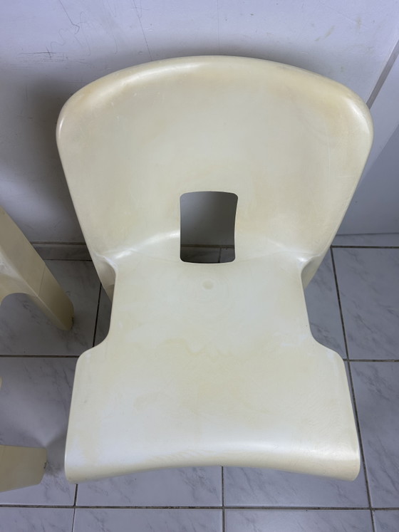 Image 1 of Set di 3 sedie Universal vintage Joe Colombo Kartell, prezzo