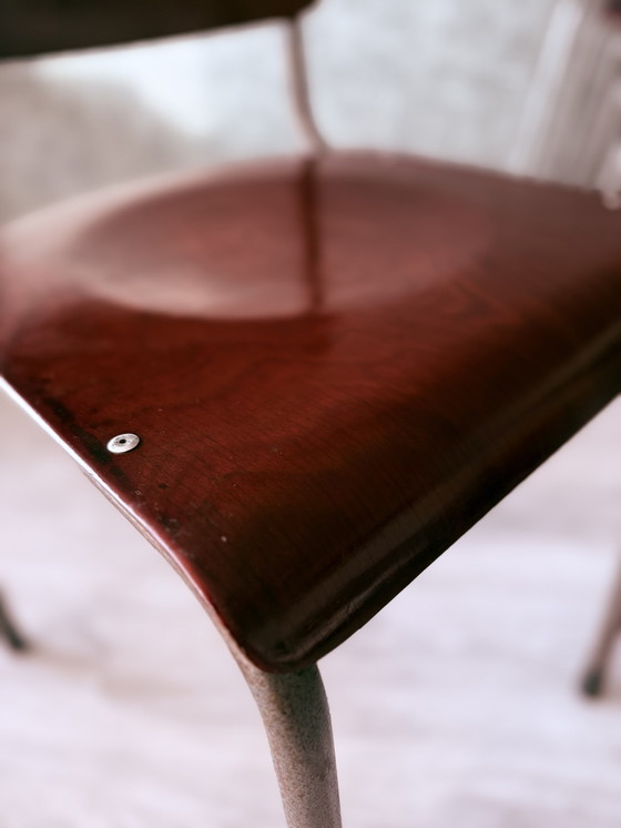 Image 1 of 6x Gispen ‘TU Delft’ 106 Chairs Pagholz, Netherlands, 1950s