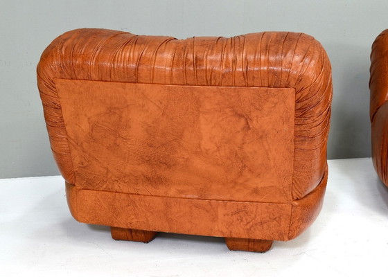 Image 1 of 2X Loungestoelen van Giuseppe Rossi voor Rossi di Albizzate, Italië – jaren 70