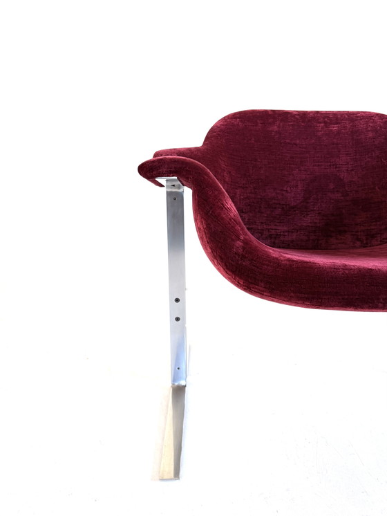 Image 1 of Fauteuil vintage en velours et chrome, Kembo '60