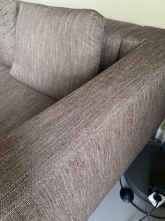 Image 1 of Canapé d'angle Montel Tristan en tissu marron